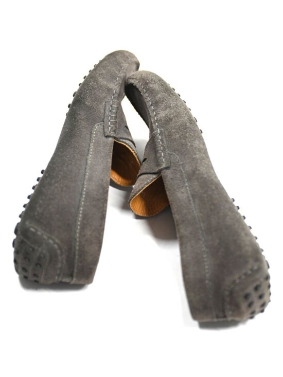 Bosco Italian Suede Moccasin Loafers 1407 in Ash Brown main image 8